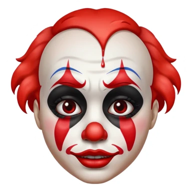 clown make up cried sticker
