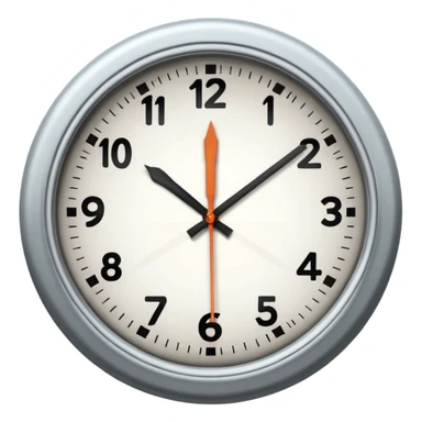 horloge avec la petite aiguille sur le 6 et la grande sur le 7 sticker