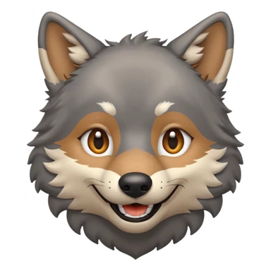 a wolf saying hello sticker