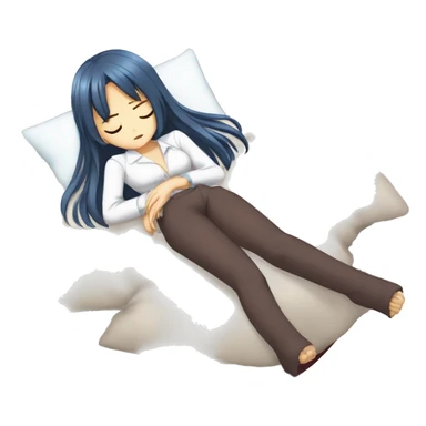 full body sleeping Rias Gremory  sticker