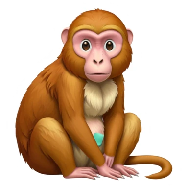 proboscis monkey with long nose sticker