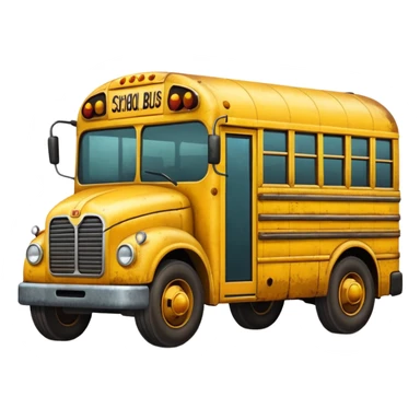 a school bus with bomboclat  sticker