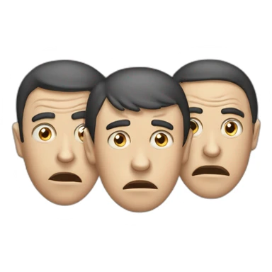 Three stooges with eyes, ears  and mouth shut sticker