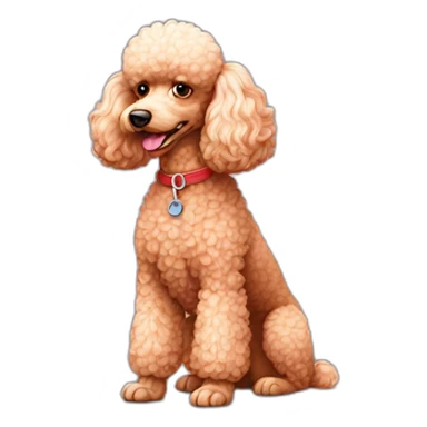 Poodle red dog like sticker
