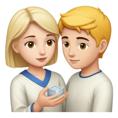 person helping someone in need, performing a good deed sticker