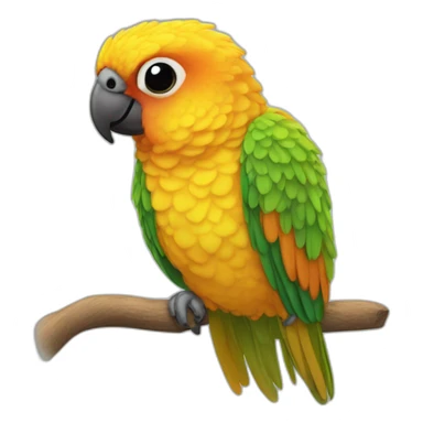 conure soleil sur un doigt sticker