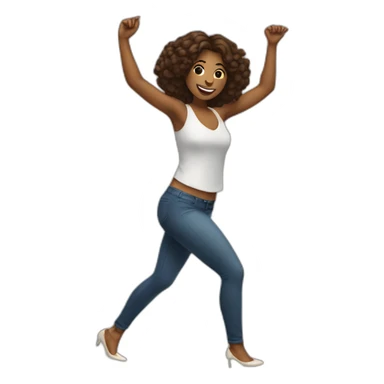 A woman in a party dancing sticker