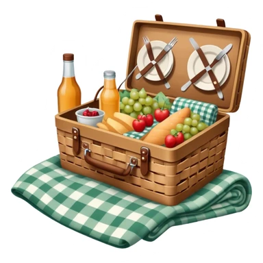 Cozy cottagecore Picnic basket sticker