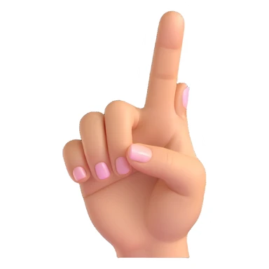 lady's index finger pointing up, feminine hand, medium skin, no background sticker