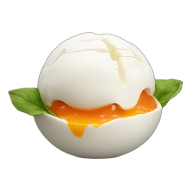 burrata ball without leaf sticker