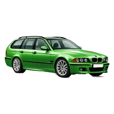 Green BMW E39 Touring 2001 sticker