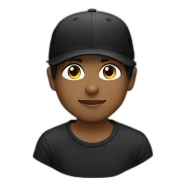 white boy black hair black hoodies with a cap sticker