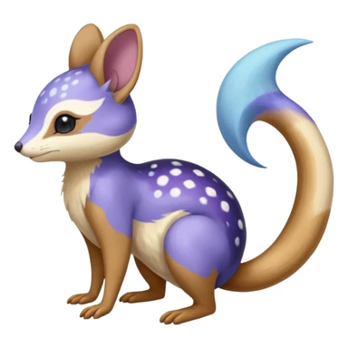 Nebula Celestial Lunar Starry Galactical Stellar Buizel-Minccino-Purrloin-Cresselia-Numbat-Bilby-Quoll-Meowstic-hybrid-fusion-creature (full body) sticker