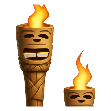 tiki torch sticker