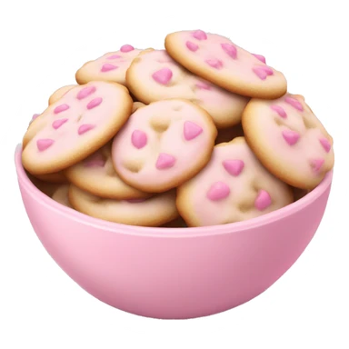 Frosted Cookies in a soft pink bowl sticker