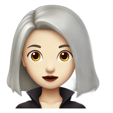 Vampire girl with red hear sticker