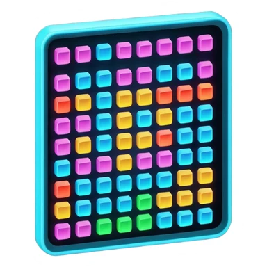screen with blocks of code in bright colors sticker