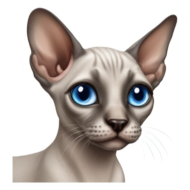 Seal point mink sphynx blue eyes  sticker