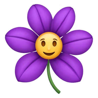 Emoji fleur violet sticker