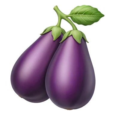 Eggplant and peach  sticker