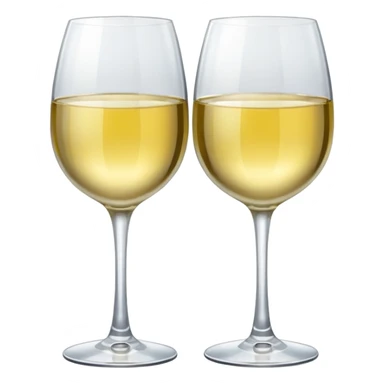 two white wine modern glasses cheering sticker