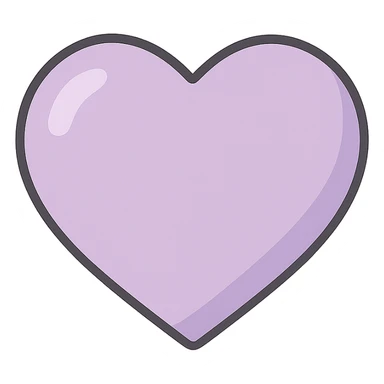 plump heart with slightly pointed bottom, icon-color-outlined style, no stripes or decoration, only shape, detailed shadows and highlights, thin clean contours, soft rounded shapes, pastel palette #98B5BC, #B5B3C1, #C9A3C9, #E4C0CA, #F7DCD1, #F7C0AA, modern Japanese pop art and sticker aesthetic, soft lighting, transparent background sticker
