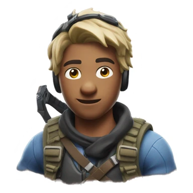 person playing fortnite sticker