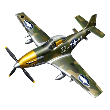 P51 mustang in combat sticker