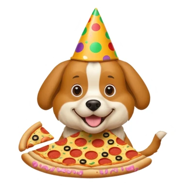 dog theater is really cray cray and is eating pizza with fanta sticker