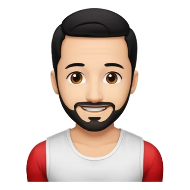 AJ McLean brown eyes, black hair, white tank top sticker