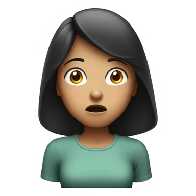 Shocked girl sticker