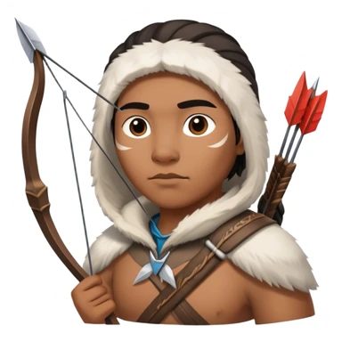 Inuit photorealistic with arrow sticker