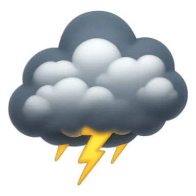 Lightning cloud sticker