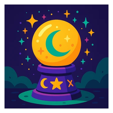 A witch's ball sticker