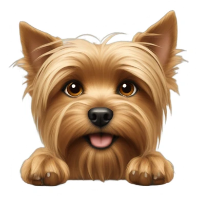 Yorkie pushing me away sticker
