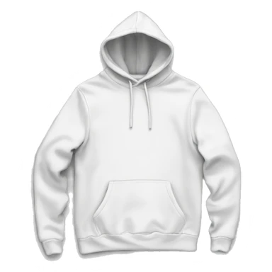 Plain White color pullover hoodie no person sticker