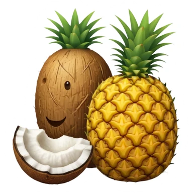 coconut and pineapple flavor sticker