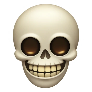 Laughing skull with bulging eyes sticker