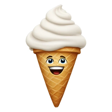 laughing ice cream cone sticker