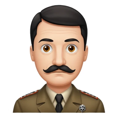 A MAN WITH MUSTACHE HEIL HITLER sticker