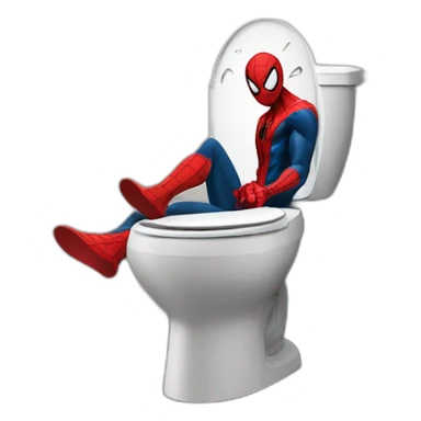 Spiderman aux toilettes  sticker