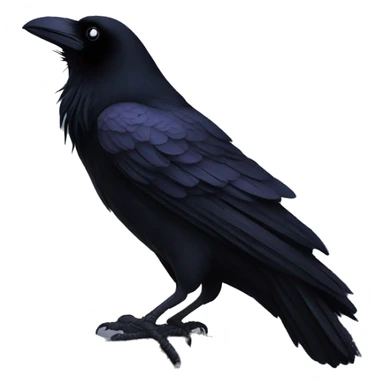 Raven in front of the moon  sticker