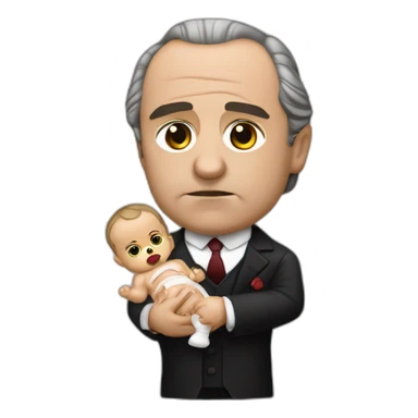 Vito Corleone with baby pacifier sticker