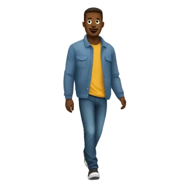 Chad guy walking in the stre sticker