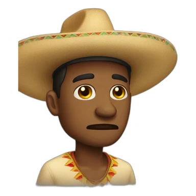 crying man in sombrero  sticker
