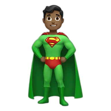 green color superman sticker
