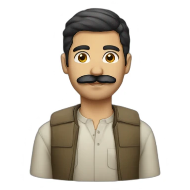 Kurdish guy with mustache  sticker