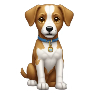 Chien sur un âne sticker