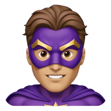 mask wearing man superhero purple with big earrings sticker