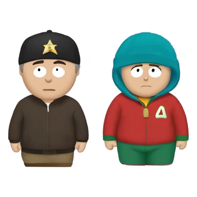 Eric cartman with Sean combs  sticker